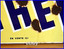 Vintage 48cm Enamel Malt Ethel Coffee Sign French Advertising Sign Kitchen