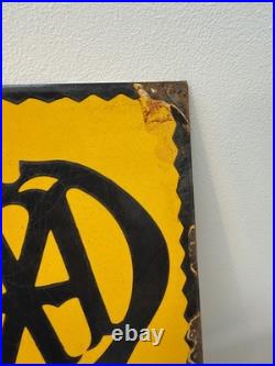 Vintage AA Garage Enamel Advertising Sign Mancave-Classic car garage -workshop