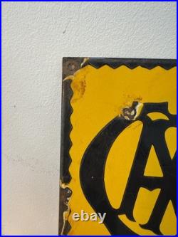 Vintage AA Garage Enamel Advertising Sign Mancave-Classic car garage -workshop