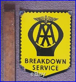 Vintage AA Motoring Motor Car Breakdown Enamel Sign