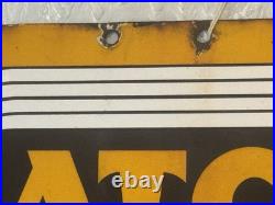 Vintage ATCOST Enamel Sign Original Farm Advertising