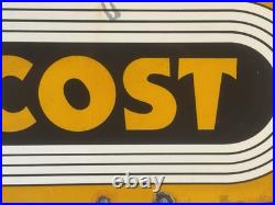 Vintage ATCOST Enamel Sign Original Farm Advertising