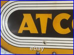 Vintage ATCOST Enamel Sign Original Farm Advertising
