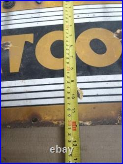 Vintage ATCOST enamel sign farm building Britains Barn Mancave collectable 70s