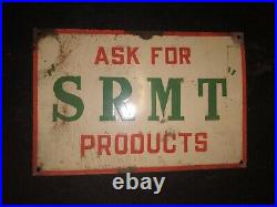 Vintage Advertising Porcelain Enamel Sign S R M T Travels And Transport Service