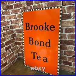 Vintage Advertising Sign Brooke Bond Tea Enamel Sign #4689
