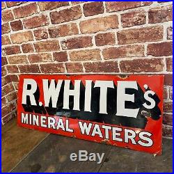 Vintage Advertising Sign R Whites Enamel Sign #4687