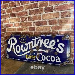 Vintage Advertising Sign Rowntrees Cocoa Enamel Sign #4679
