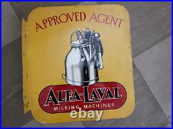 Vintage Alfa-Laval Dairy Farm Milking Machine Advertising Tin Sign NOT Enamel