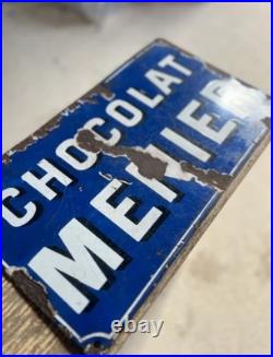 Vintage Antique Chocolate Menier French Enamel Sign