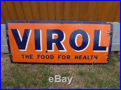 Vintage Antique Enamel Virol Advertisiy Sign