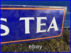 Vintage / Antique Large Lyons Tea Enamel Sign