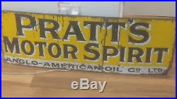 Vintage Automobilia Pratts Motor Spirit Enamel Sign