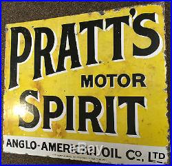 Vintage Automobilia -pratts Motor Spirit Enamel Sign