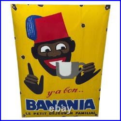Vintage BANANIA Enamel Advertising Plaque Sign #3