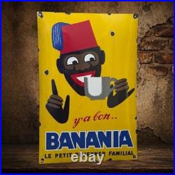 Vintage BANANIA Enamel Advertising Plaque Sign #3