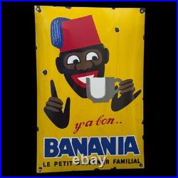Vintage BANANIA Enamel Advertising Plaque Sign #3