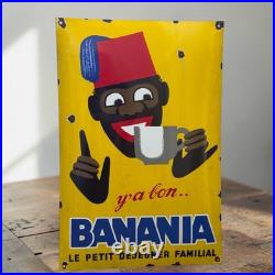 Vintage BANANIA Enamel Advertising Plaque Sign #3