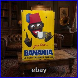 Vintage BANANIA Enamel Advertising Plaque Sign #3