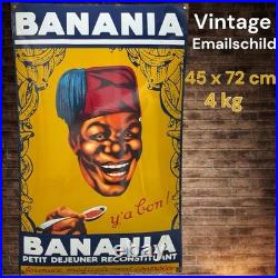 Vintage BANANIA Enamel Advertising Sign Email Plaque