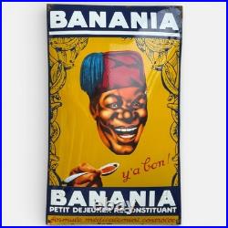 Vintage BANANIA Enamel Advertising Sign Email Plaque