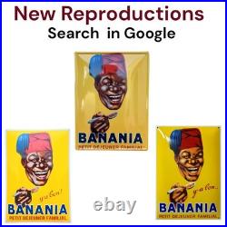 Vintage BANANIA Enamel Advertising Sign Email Plaque
