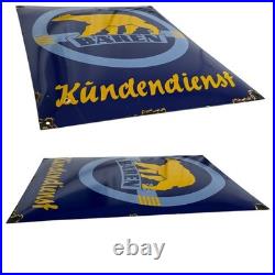 Vintage BÄREN Battery Service Enamel Advertising Sign Enamel Plaque