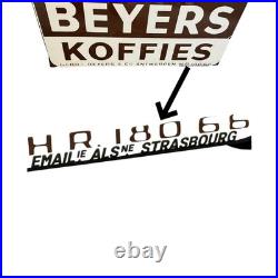 Vintage BEYERS Coffee & Tea Enamel Plaque Sign