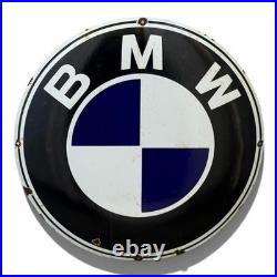 Vintage BMW Enamel Advertising Sign Email Plaque 50 cm