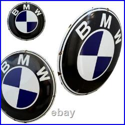 Vintage BMW Enamel Advertising Sign Email Plaque 50 cm