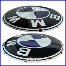 Vintage BMW Enamel Advertising Sign Email Plaque 50 cm