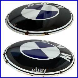 Vintage BMW Enamel Advertising Sign Email Plaque 50 cm