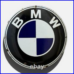 Vintage BMW Enamel Advertising Sign Email Plaque 50 cm