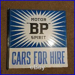Vintage BP Irish Flash Enamel Sign Motor Spirit Vintage Automobilia Garage Oil