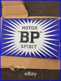 Vintage BP Motor Spirit Enamel Advertising Sign