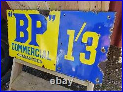 Vintage BP Motor Spirit Enamel Advertising Sign Automobilia Motoring Petrol Oil