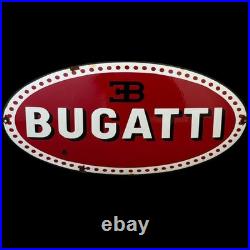 Vintage BUGATTI Enamel Plaque Sign For Advertising, Enamel Sign