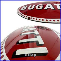 Vintage BUGATTI Enamel Plaque Sign For Advertising, Enamel Sign