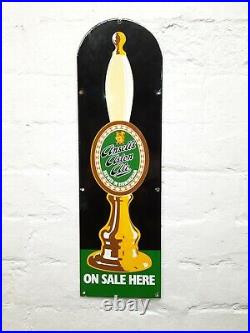 Vintage Beer Ansells Aston Ale Birmingham Enamel Pub Sign