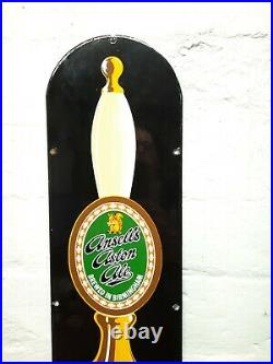 Vintage Beer Ansells Aston Ale Birmingham Enamel Pub Sign