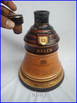Vintage Bells Fine Old Scotch Whisky Decanter With Original Porcelain Bottle