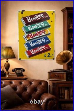 Vintage Bensdorp Enamel Advertising Sign Emaille Plaque