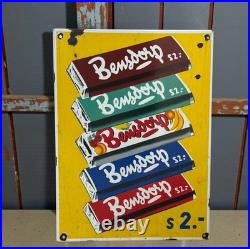 Vintage Bensdorp Enamel Advertising Sign Emaille Plaque