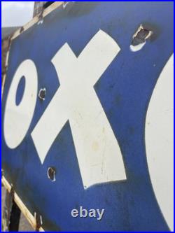 Vintage Blue & White Enamel OXO Sign Signage
