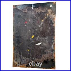 Vintage Bosch Spark Plug Enamel Advertising Sign Enamel Plaque