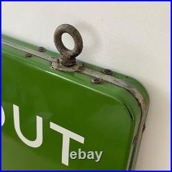 Vintage British Railway Enamel Sign WAY OUT AND LADIES ROOM