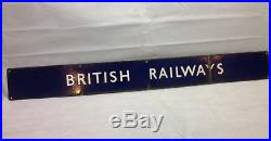 Vintage British Railways. Enamel Metal Station Sign, British Rail, Old