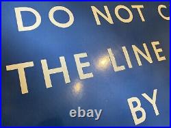Vintage British Railways Scottish Region Framed Enamel Station Sign Original BR