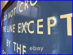 Vintage British Railways Scottish Region Framed Enamel Station Sign Original BR
