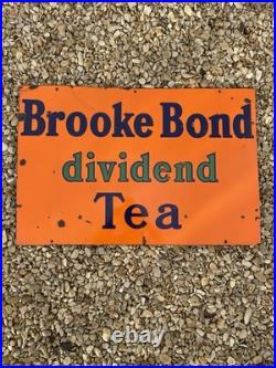 Vintage Brook Bond Tea Enamel Sign Not Petrol Pump Petrol Can Oil Can Advertisin